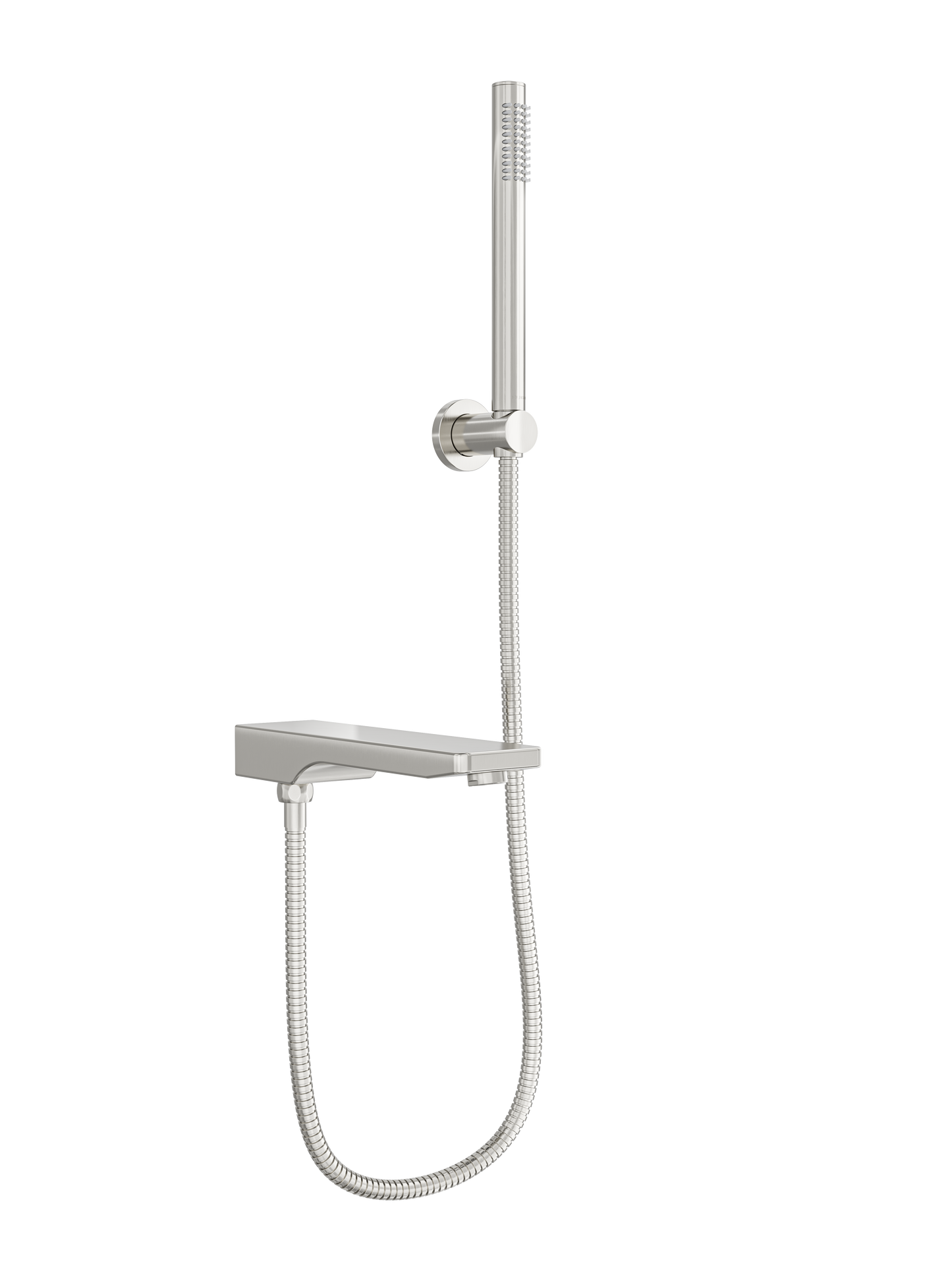 Tara Bath Spout with Divertor and Hand Shower - Brushed Nickel