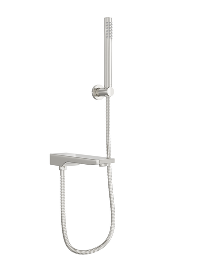 Tara Bath Spout with Divertor and Hand Shower - Brushed Nickel