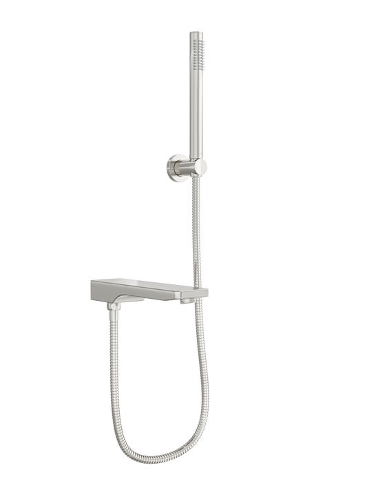 Tara Bath Spout with Divertor and Hand Shower - Brushed Nickel