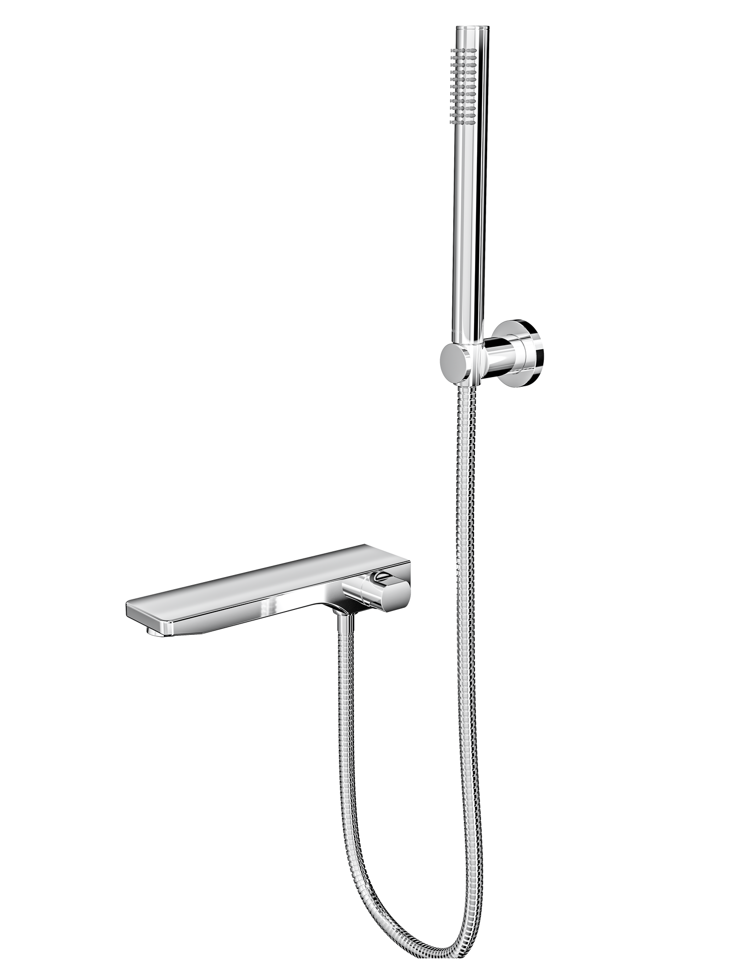 Tara Bath Spout with Divertor and Hand Shower - Chrome