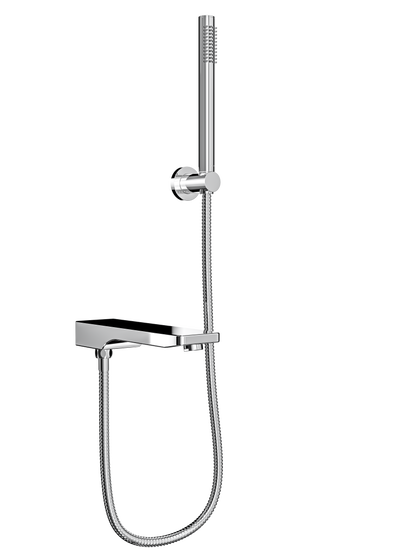 Tara Bath Spout with Divertor and Hand Shower - Chrome