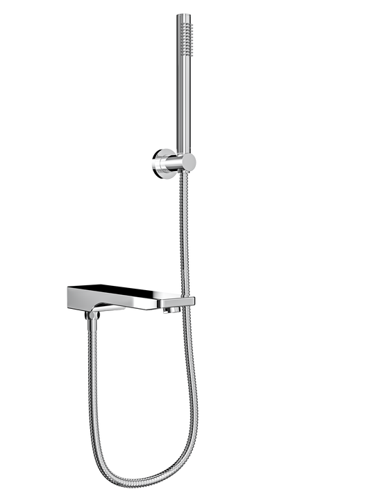Tara Bath Spout with Divertor and Hand Shower - Chrome
