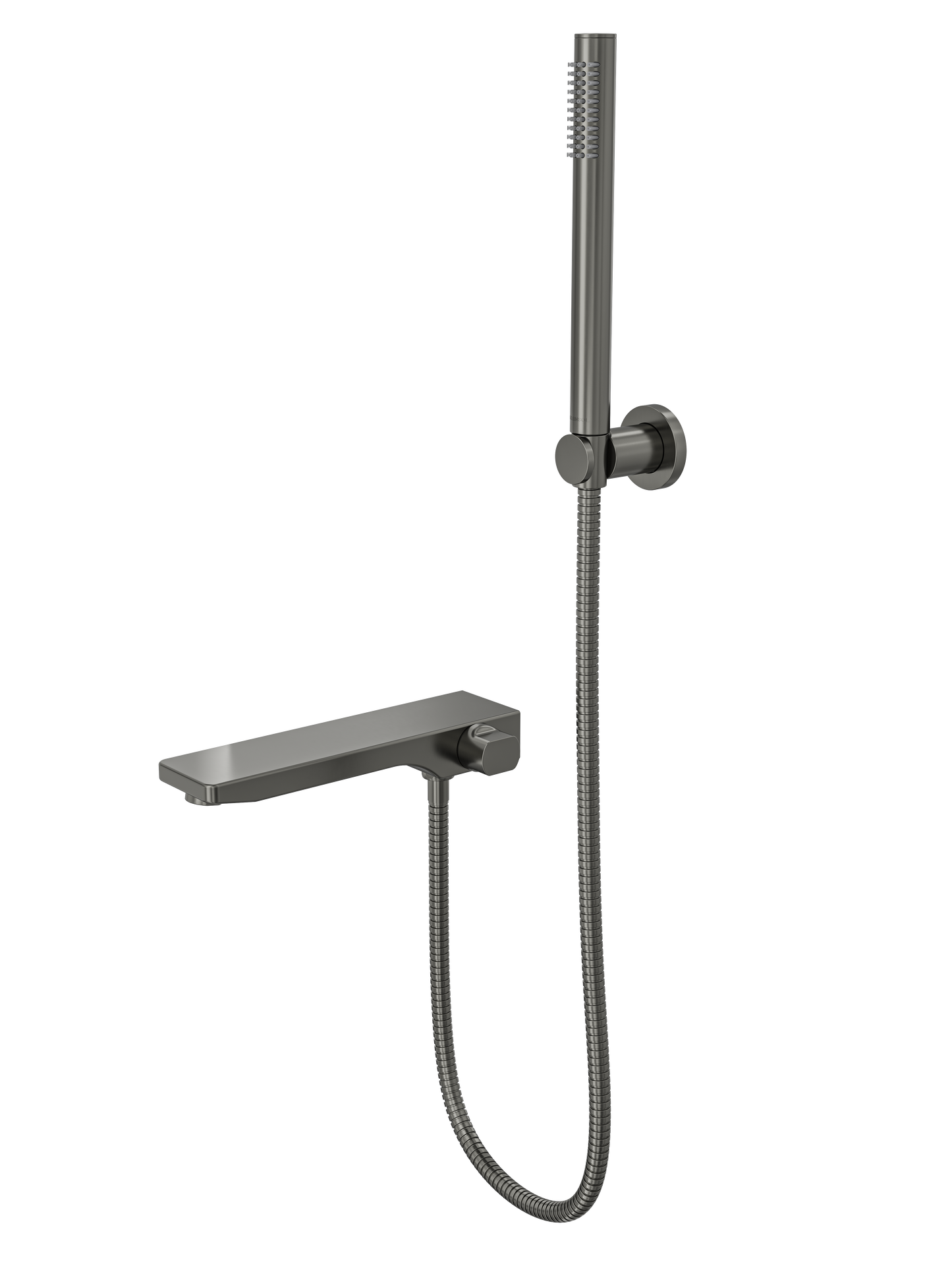 Tara Bath Spout with Divertor and Hand Shower - Gunmetal