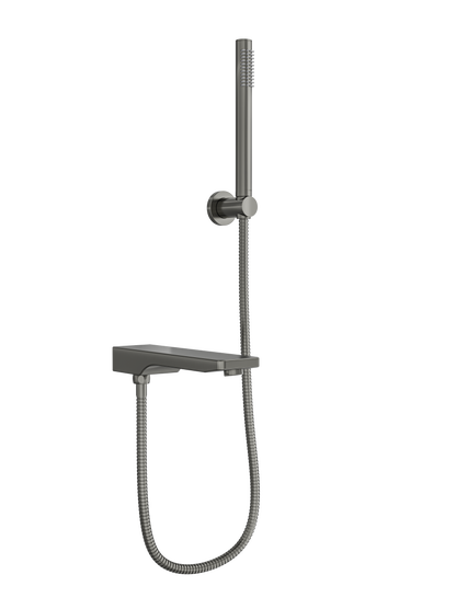 Tara Bath Spout with Divertor and Hand Shower - Gunmetal