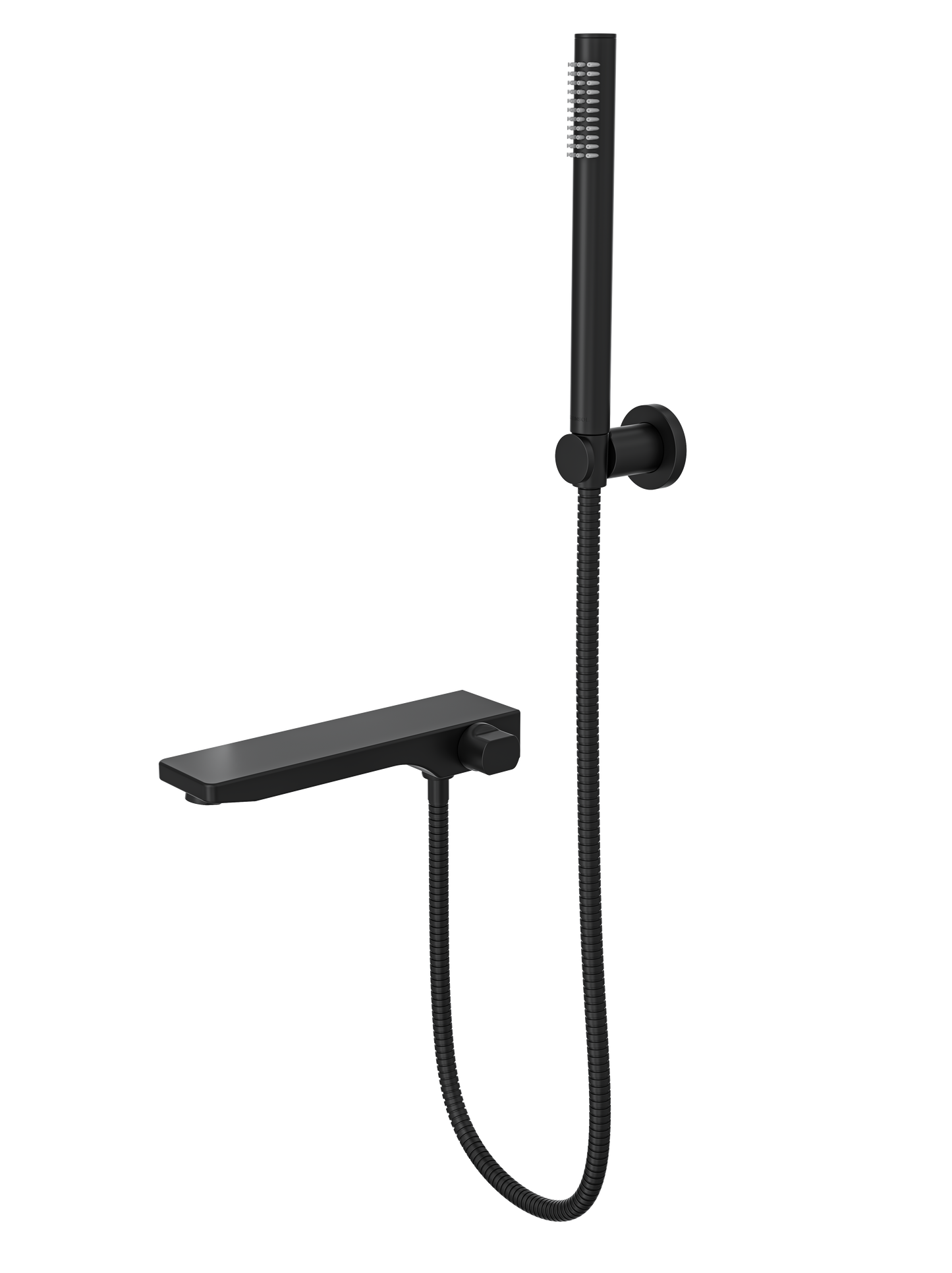 Tara Bath Spout with Divertor and Hand Shower - Matte Black