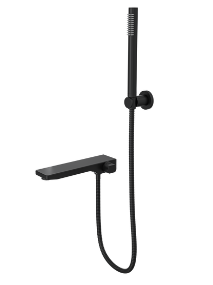 Tara Bath Spout with Divertor and Hand Shower - Matte Black