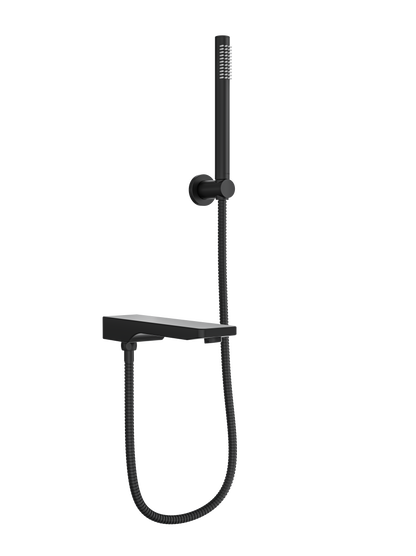 Tara Bath Spout with Divertor and Hand Shower - Matte Black