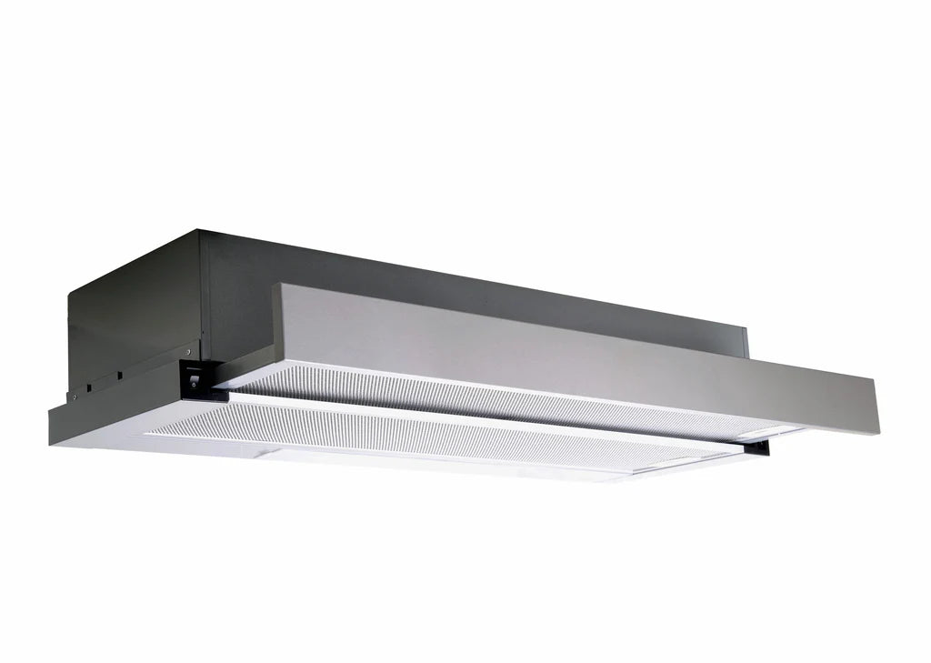 900mm SS Telescopic Rangehood - Ducted or Recirculating (72mm Fascia)