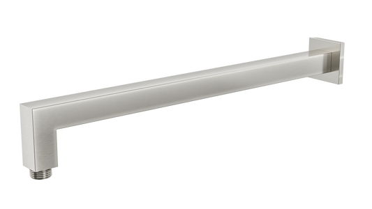 Tiana 400mm Square Wall Shower Arm - Brushed Nickel