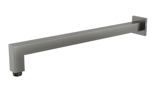 Tiana 400mm Square Wall Shower Arm - Gunmetal