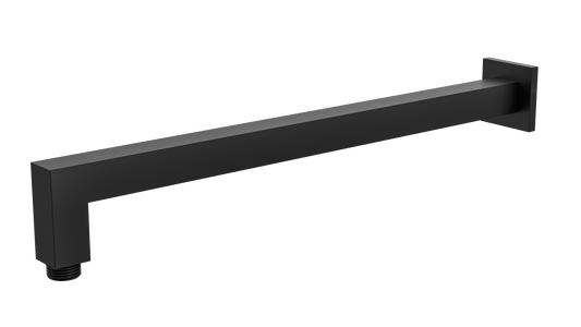 Tiana 400mm Square Wall Shower Arm - Matte Black