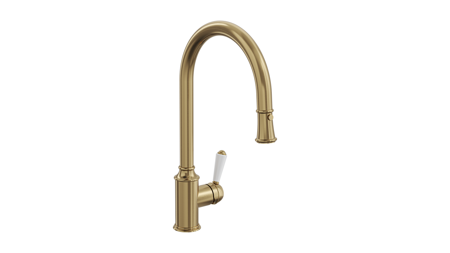 Tommy S2 Pull Out Sink Mixer - Brushed Brass
