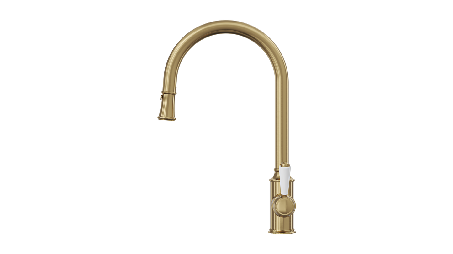 Tommy S2 Pull Out Sink Mixer - Brushed Brass