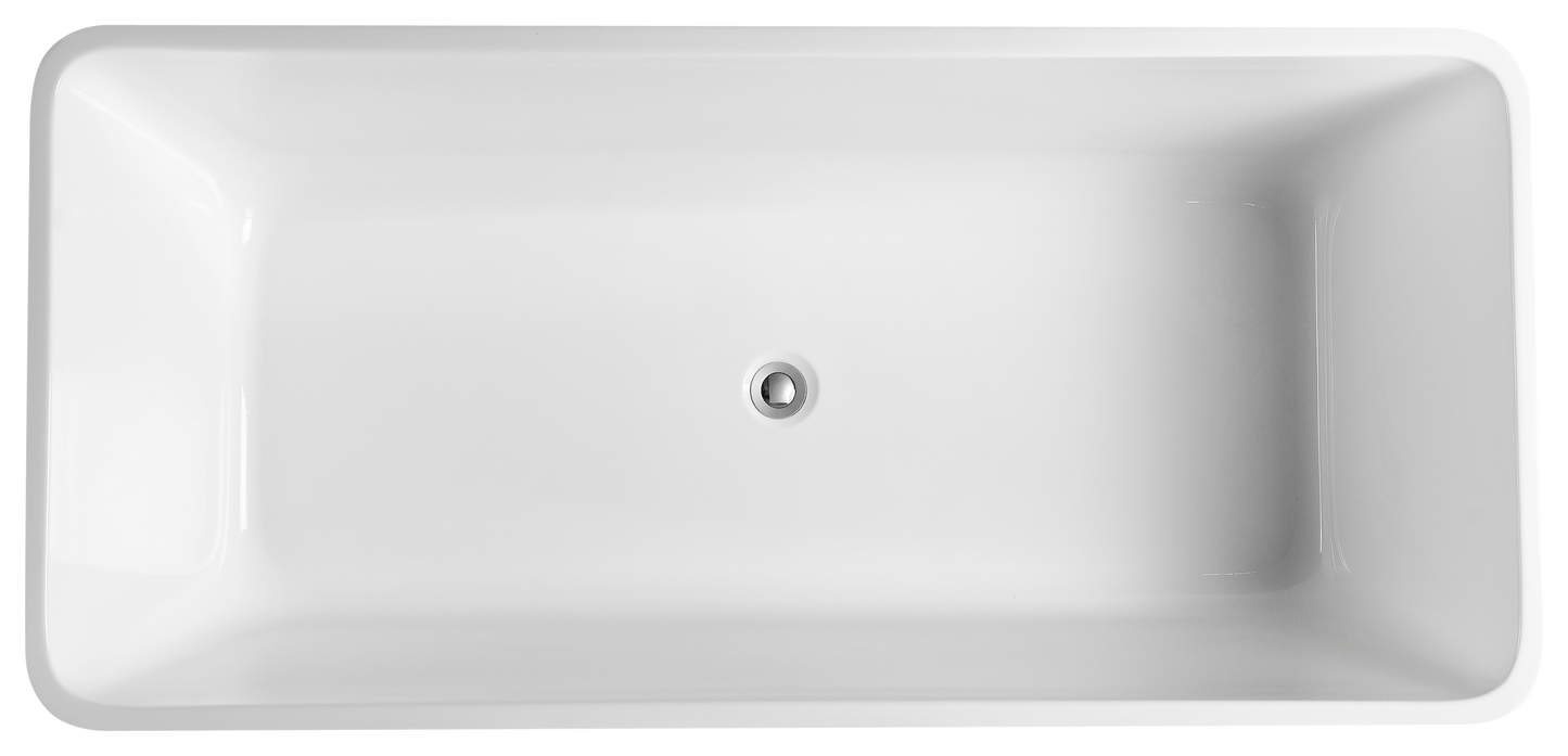 1400mm Freestanding Bathtub - Gloss White