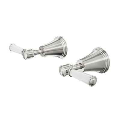 Vintage Lever Handle Wall Top Assemblies - Brushed Nickel