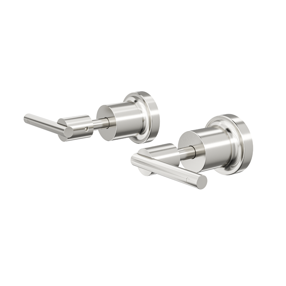Tre Lever Handle Wall Top Assemblies - Brushed Nickel