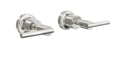 Tre Lever Handle Wall Top Assemblies - Brushed Nickel