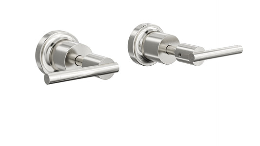 Tre Lever Handle Wall Top Assemblies - Brushed Nickel