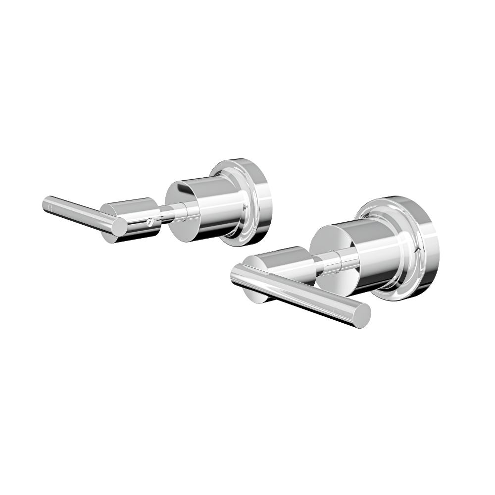 Tre Lever Handle Wall Top Assemblies - Chrome