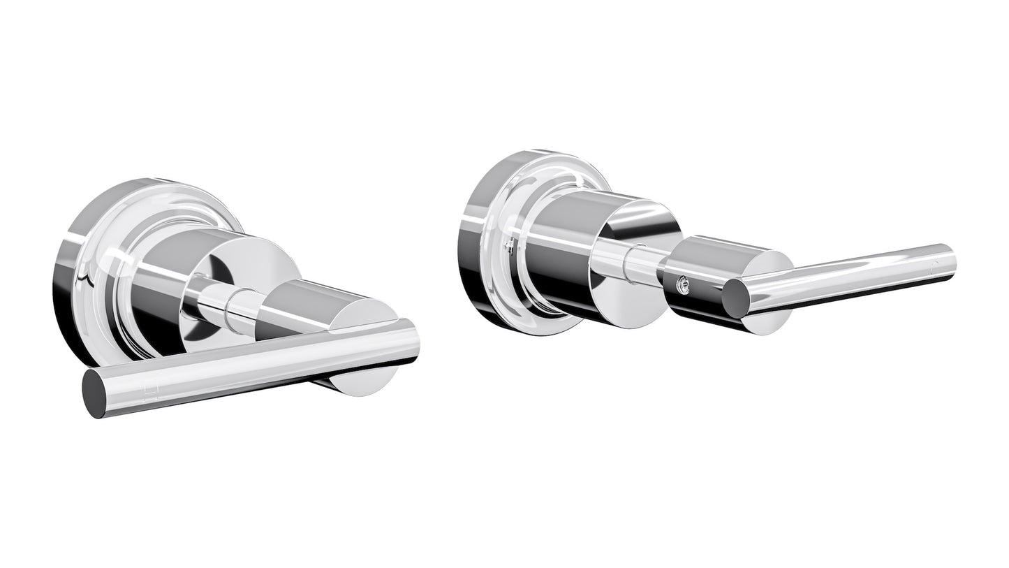 Tre Lever Handle Wall Top Assemblies - Chrome