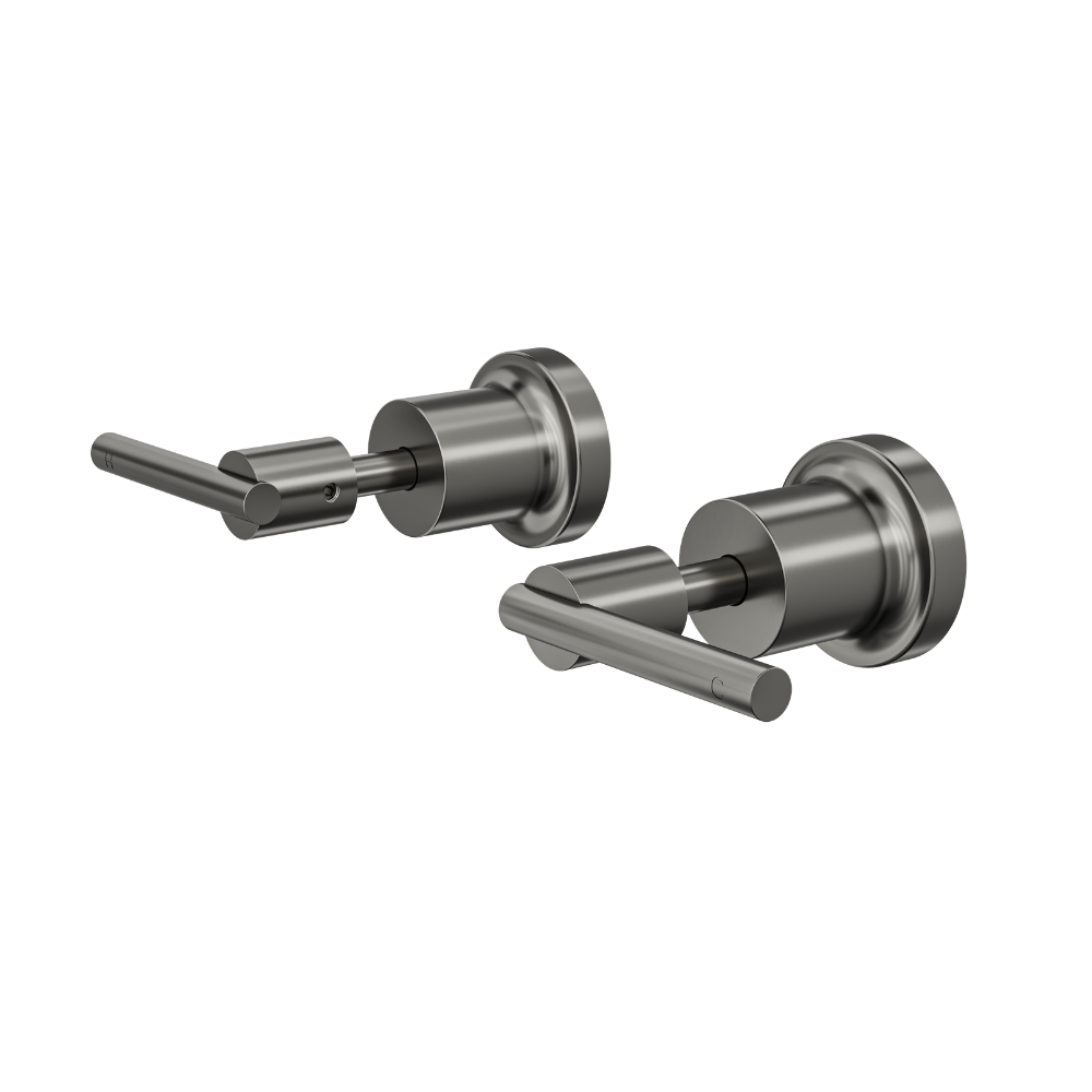 Tre Lever Handle Wall Top Assemblies - Gunmetal