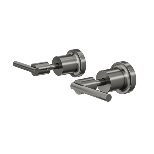 Tre Lever Handle Wall Top Assemblies - Gunmetal