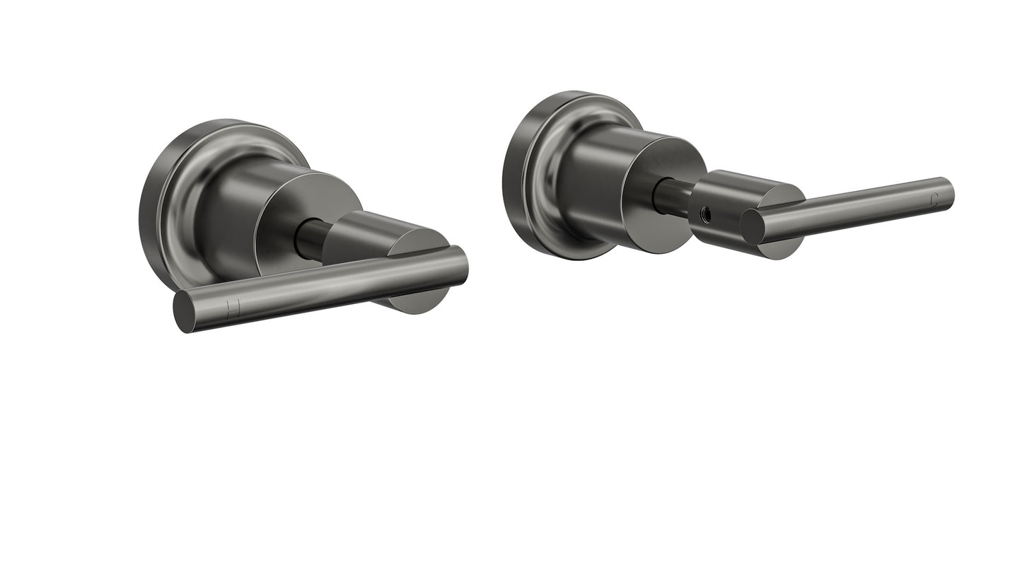 Tre Lever Handle Wall Top Assemblies - Gunmetal