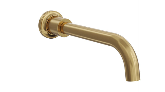 Tre Wall Mount Bath Spout - Brushed Brass
