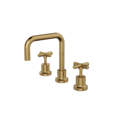 Tre Cross Handle Basin Set - Brushed Brass