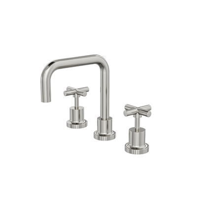 Tre Cross Handle Basin Set - Brushed Nickel