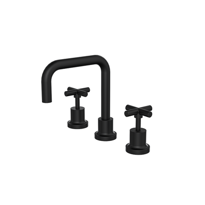 Tre Cross Handle Basin Set - Matte Black