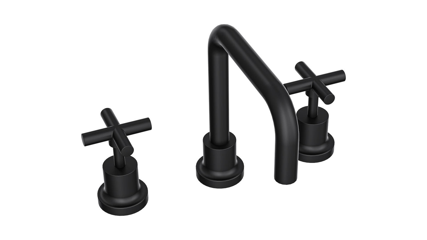 Tre Cross Handle Basin Set - Matte Black
