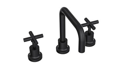 Tre Cross Handle Basin Set - Matte Black