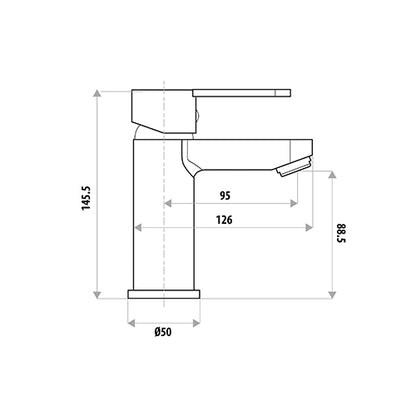 Loui Basin Mixer - Matte Black
