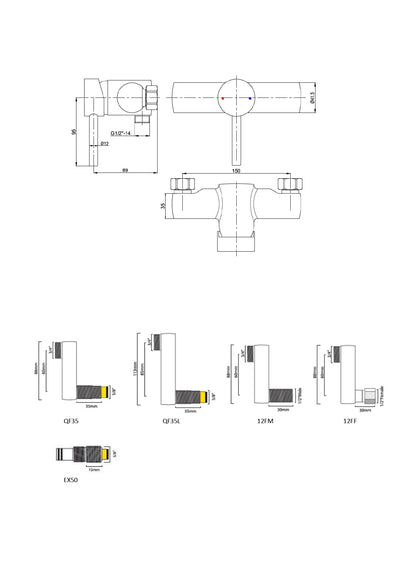 Freestyle Mixer Only with Fittings