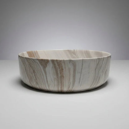 405*405*130mm Stone-look Glossy Finish Above Counter Basin