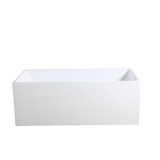 1700mm Theo Multifit Bathtub - No Overflow - Gloss White