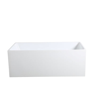 1700mm Theo Multifit Bathtub - No Overflow - Matte White