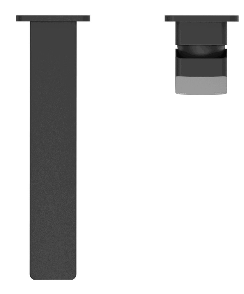 Tiago Wall-Spout Combo - 2P - TRIM KIT - Black
