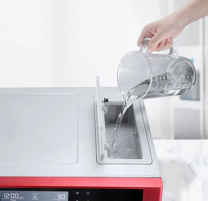28L Silver Freestanding Combi Steam Oven - Steam, Grill, Bake, Top reservoir