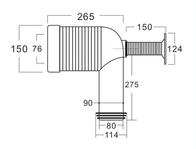 S Trap Standard Toilet Cistern