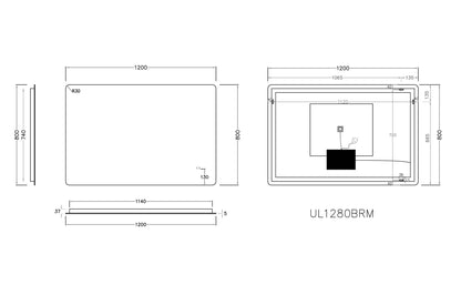 1200mm Japsper LED Back Lit Miror Pencil Edge