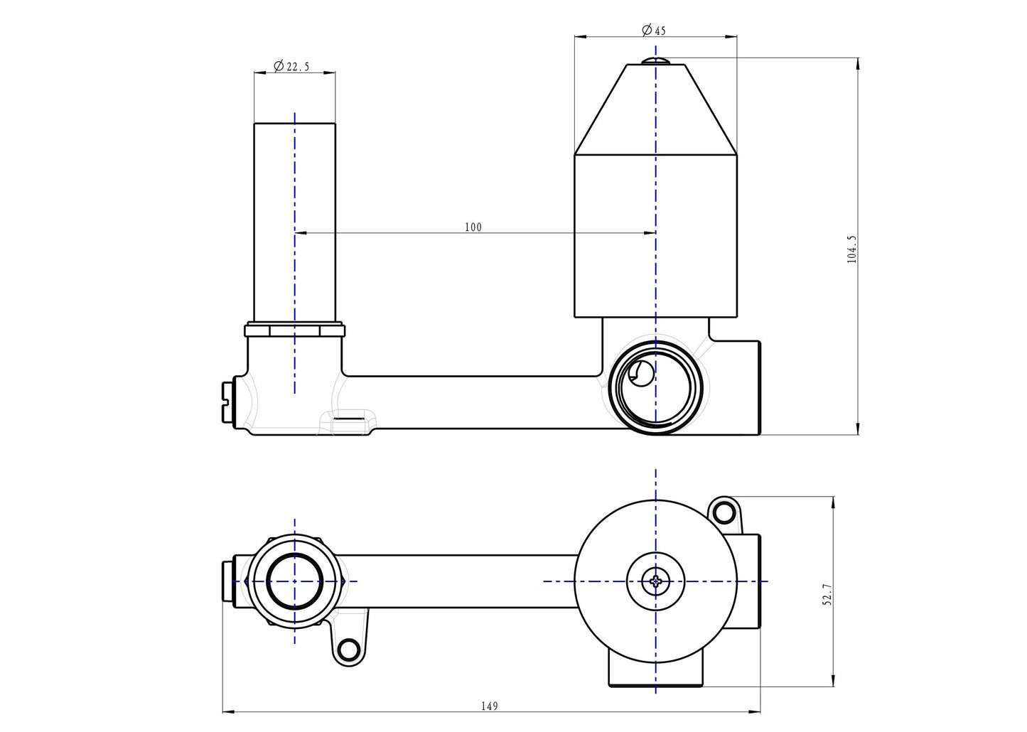 Universal Multifit Wall Mixer and Spout In Wall Body