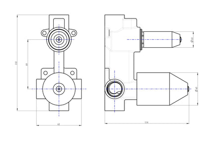 Universal Multifit Wall Mixer with Divertor In Wall Body