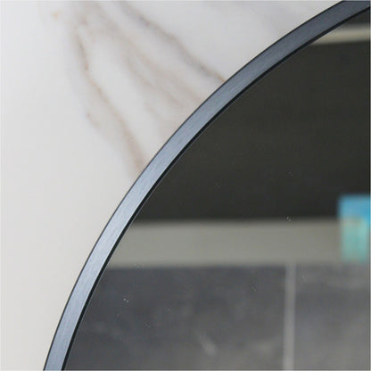 Uni-Gunmetal Grey Arch Framed Mirror -  600x900mm