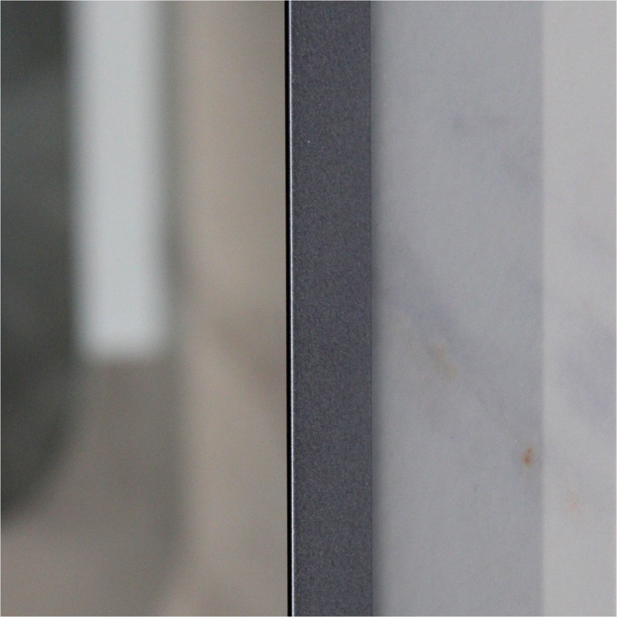 Uni-Gunmetal Grey Arch Framed Mirror -  600x900mm