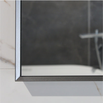 Uni-Gunmetal Grey Arch Framed Mirror -  600x900mm