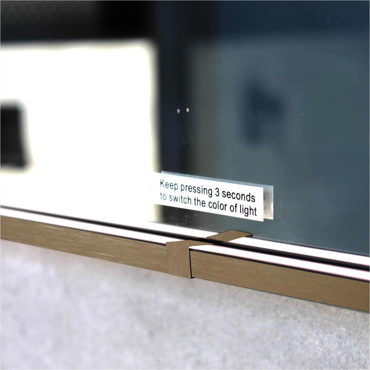 Arch LED Framed Mirror - Brushed Gold - 600x900mm