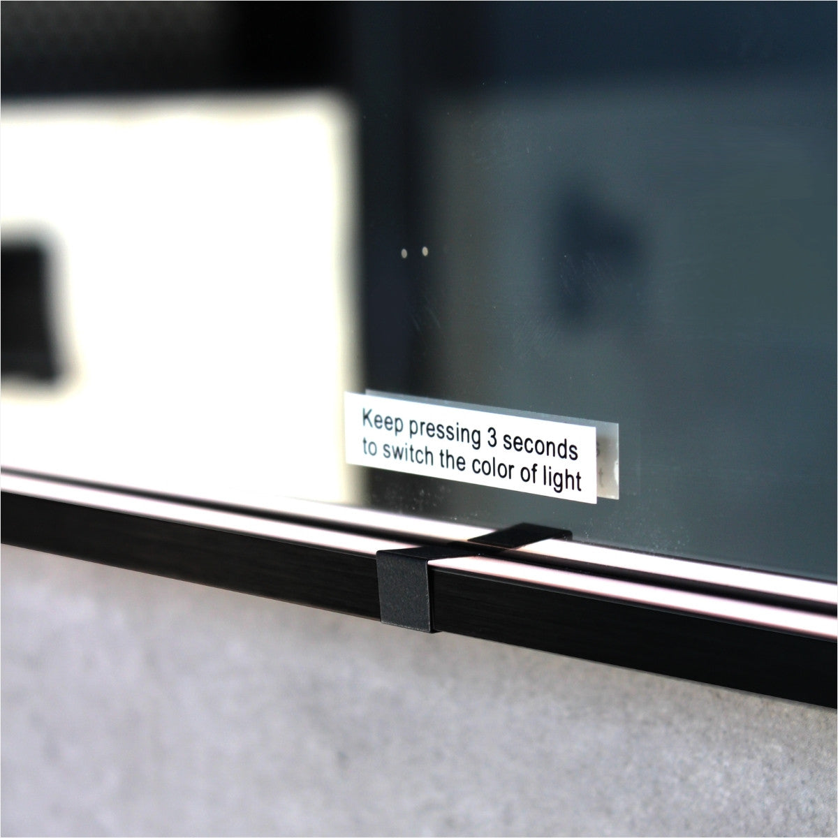 Arch LED Framed Mirror - Matt Black -  600x900mm