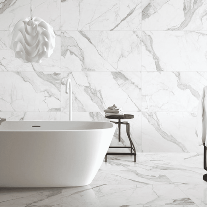 CALACATTA SERIES - CALACATTA SATIN Finish - 600X1200 | 1.44 SQM / 2 PCS PER BOX